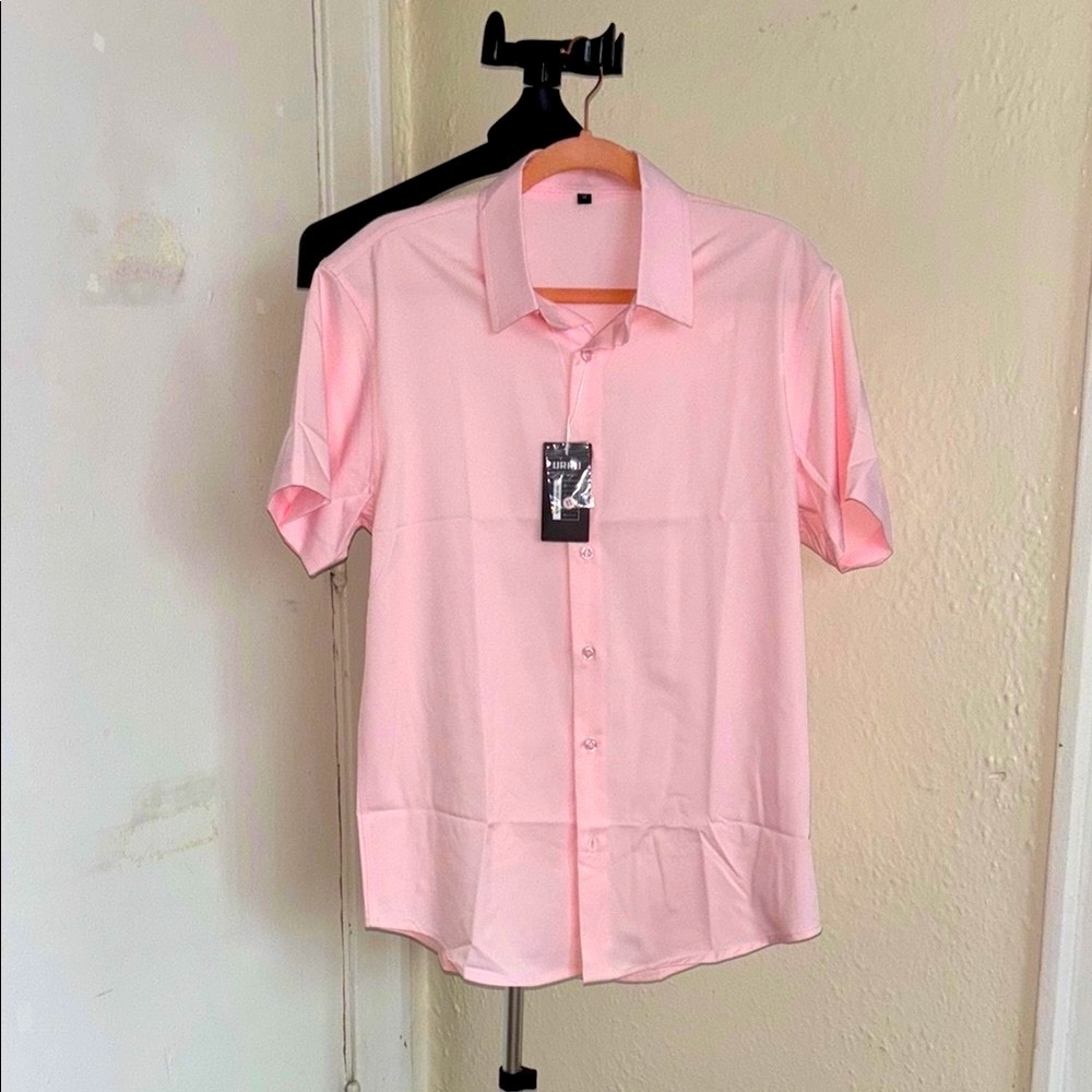 Oversized Button Down Pink Shirt